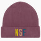 Never Strays Far NSF Earthy Embroidery Beanie